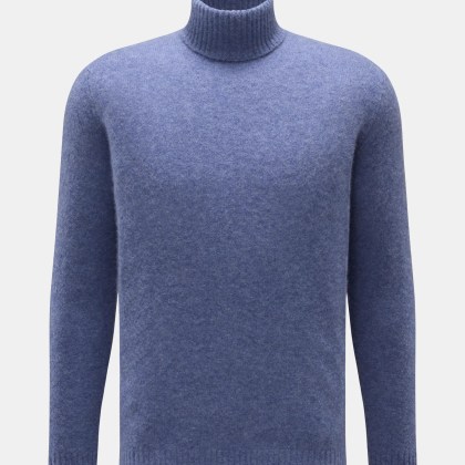 Filippo de Laurentiis - Herren - Rollkragenpullover rauchblau meliert Filippo de Laurentiis - Herren - Rollkragenpullover rauchblau meliert
