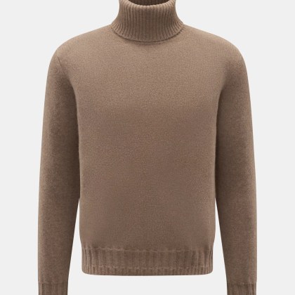 Lunaria Cashmere - Herren - Cashmere Rollkragenpullover graubraun Lunaria Cashmere - Herren - Cashmere Rollkragenpullover graubraun