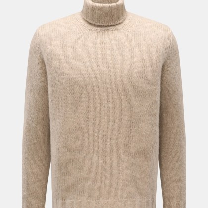 Fedeli - Herren - Rollkragenpullover %27Derby%27 beige meliert Fedeli - Herren - Rollkragenpullover %27Derby%27 beige meliert