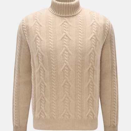 Fedeli - Herren - Cashmere Rollkragenpullover %27Moena%27 beige Fedeli - Herren - Cashmere Rollkragenpullover %27Moena%27 beige