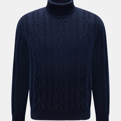 Fedeli - Herren - Cashmere Rollkragenpullover %27Moena%27 navy Fedeli - Herren - Cashmere Rollkragenpullover %27Moena%27 navy