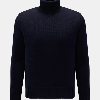 B.F. Knitwear - Herren - Merino Rollkragenpullover navy B.F. Knitwear - Herren - Merino Rollkragenpullover navy