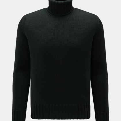 B.F. Knitwear - Herren - Merino Rollkragenpullover dunkelgrün B.F. Knitwear - Herren - Merino Rollkragenpullover dunkelgrün
