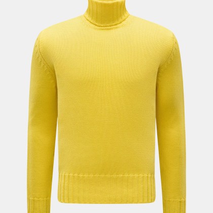 B.F. Knitwear - Herren - Merino Rollkragenpullover gelb B.F. Knitwear - Herren - Merino Rollkragenpullover gelb