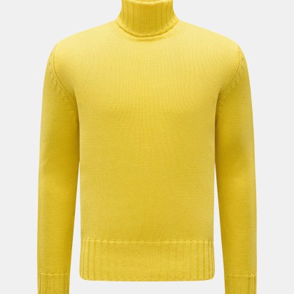 B.F. Knitwear - Herren - Merino Rollkragenpullover gelb B.F. Knitwear - Herren - Merino Rollkragenpullover gelb