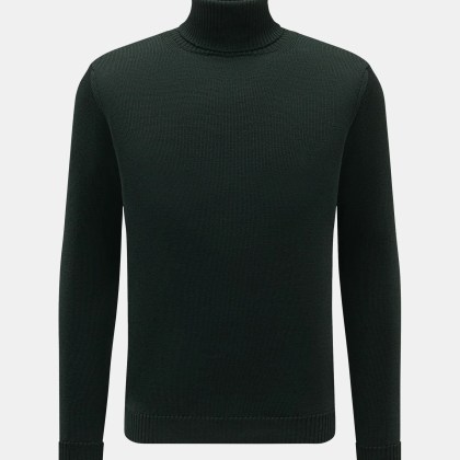 B.F. Knitwear - Herren - Merino Rollkragenpullover dunkelgrün B.F. Knitwear - Herren - Merino Rollkragenpullover dunkelgrün