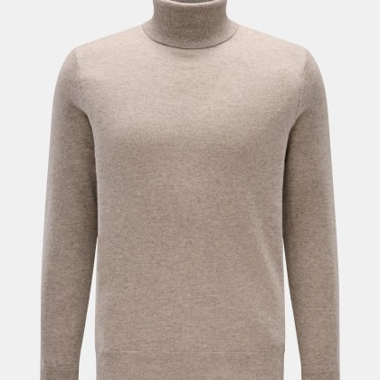 FTC - Herren - Cashmere Rollkragenpullover taupe meliert FTC - Herren - Cashmere Rollkragenpullover taupe meliert