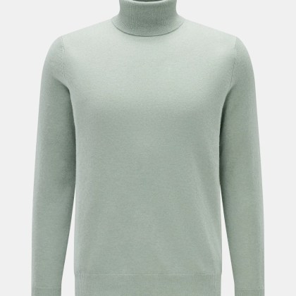 FTC - Herren - Cashmere Rollkragenpullover graugrün meliert FTC - Herren - Cashmere Rollkragenpullover graugrün meliert