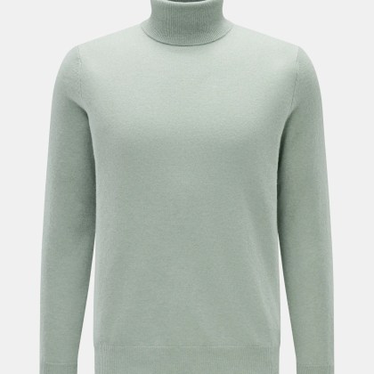 FTC - Herren - Cashmere Rollkragenpullover graugrün meliert FTC - Herren - Cashmere Rollkragenpullover graugrün meliert