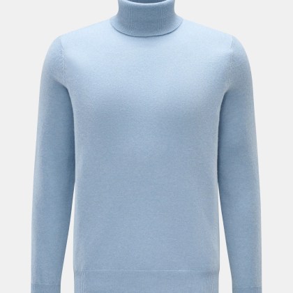 FTC - Herren - Cashmere Rollkragenpullover hellblau meliert FTC - Herren - Cashmere Rollkragenpullover hellblau meliert