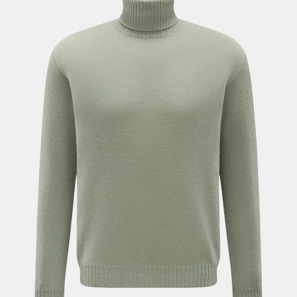 04651/ A trip in a bag - Herren - Cashmere Rollkragenpullover salbei 04651/ A trip in a bag - Herren - Cashmere Rollkragenpullover salbei