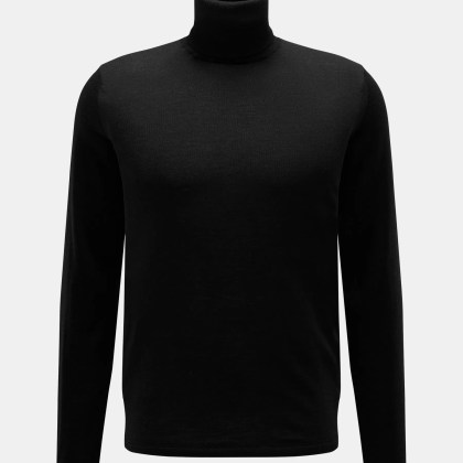Kiefermann - Herren - Merino Feinstrick-Rollkragenpullover %27Theor%27 schwarz Kiefermann - Herren - Merino Feinstrick-Rollkragenpullover %27Theor%27 schwarz