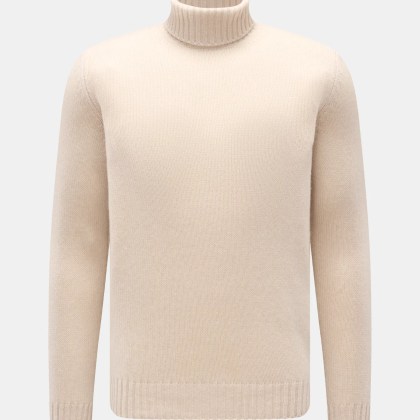 Bruno Manetti - Herren - Cashmere Rollkragenpullover creme Bruno Manetti - Herren - Cashmere Rollkragenpullover creme