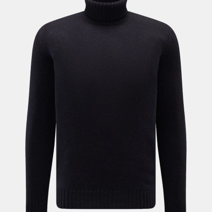 Bruno Manetti - Herren - Cashmere Rollkragenpullover dark navy Bruno Manetti - Herren - Cashmere Rollkragenpullover dark navy