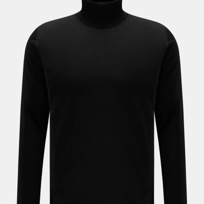 04651/ A trip in a bag - Herren - Merino Rollkragenpullover schwarz 04651/ A trip in a bag - Herren - Merino Rollkragenpullover schwarz