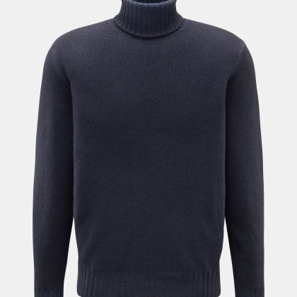 Filippo de Laurentiis - Herren - Merino Rollkragenpullover navy meliert Filippo de Laurentiis - Herren - Merino Rollkragenpullover navy meliert