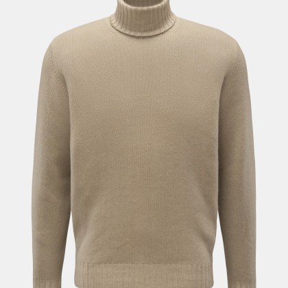 Filippo de Laurentiis - Herren - Merino Rollkragenpullover sand Filippo de Laurentiis - Herren - Merino Rollkragenpullover sand