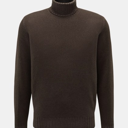 Filippo de Laurentiis - Herren - Merino Rollkragenpullover dunkelbraun meliert Filippo de Laurentiis - Herren - Merino Rollkragenpullover dunkelbraun meliert