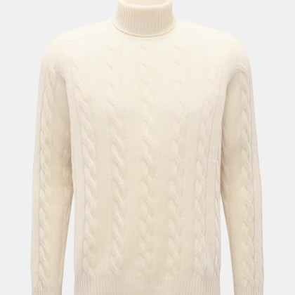 von Braun - Herren - Cashmere Rollkragenpullover offwhite von Braun - Herren - Cashmere Rollkragenpullover offwhite