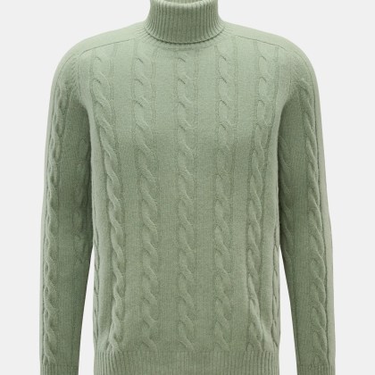 von Braun - Herren - Cashmere Rollkragenpullover salbei von Braun - Herren - Cashmere Rollkragenpullover salbei