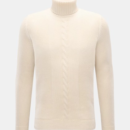 von Braun - Herren - Cashmere Rollkragenpullover offwhite von Braun - Herren - Cashmere Rollkragenpullover offwhite