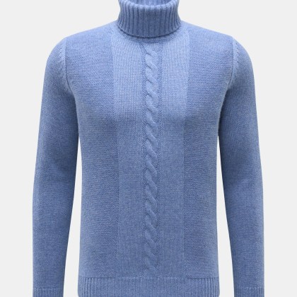 von Braun - Herren - Cashmere Rollkragenpullover blau meliert von Braun - Herren - Cashmere Rollkragenpullover blau meliert