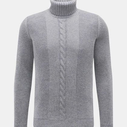 von Braun - Herren - Cashmere Rollkragenpullover grau von Braun - Herren - Cashmere Rollkragenpullover grau