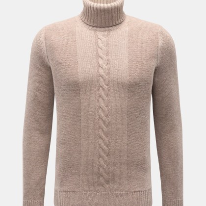von Braun - Herren - Cashmere Rollkragenpullover beige von Braun - Herren - Cashmere Rollkragenpullover beige