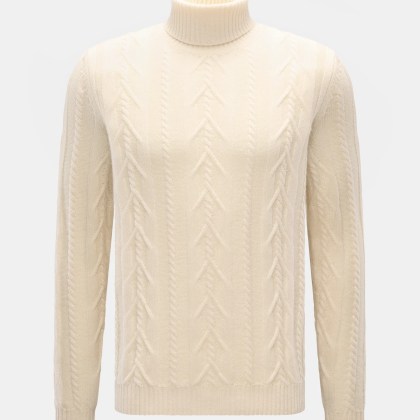 von Braun - Herren - Cashmere Rollkragenpullover offwhite von Braun - Herren - Cashmere Rollkragenpullover offwhite