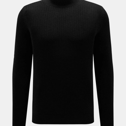 von Braun - Herren - Cashmere Mock Neck Pullover schwarz von Braun - Herren - Cashmere Mock Neck Pullover schwarz