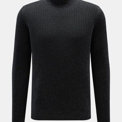 von Braun - Herren - Cashmere Mock Neck Pullover anthrazit meliert von Braun - Herren - Cashmere Mock Neck Pullover anthrazit meliert