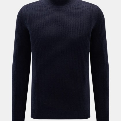 von Braun - Herren - Cashmere Mock Neck Pullover navy von Braun - Herren - Cashmere Mock Neck Pullover navy