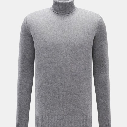 von Braun - Herren - Cashmere Rollkragenpullover grau meliert von Braun - Herren - Cashmere Rollkragenpullover grau meliert