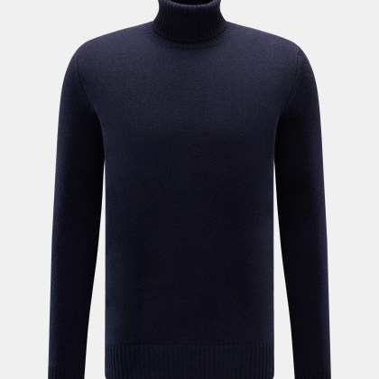 von Braun - Herren - Cashmere Rollkragenpullover navy von Braun - Herren - Cashmere Rollkragenpullover navy