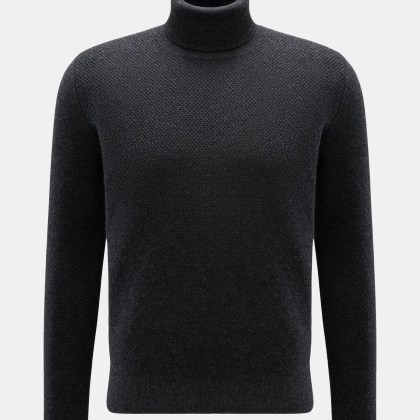 von Braun - Herren - Cashmere Rollkragenpullover anthrazit meliert von Braun - Herren - Cashmere Rollkragenpullover anthrazit meliert