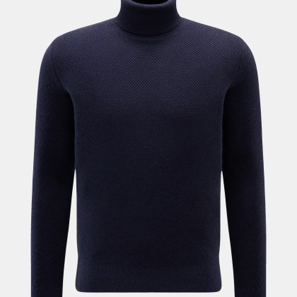 von Braun - Herren - Cashmere Rollkragenpullover navy von Braun - Herren - Cashmere Rollkragenpullover navy