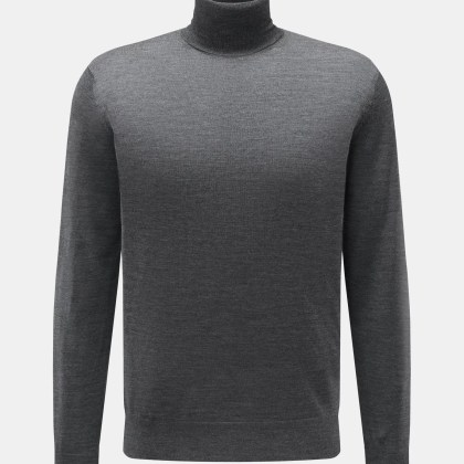 von Braun - Herren - Merino Rollkragenpullover grau meliert von Braun - Herren - Merino Rollkragenpullover grau meliert