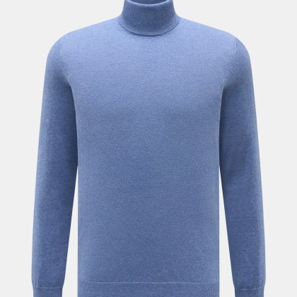 von Braun - Herren - Cashmere Rollkragenpullover blau meliert von Braun - Herren - Cashmere Rollkragenpullover blau meliert