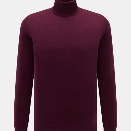 von Braun - Herren - Cashmere Rollkragenpullover bordeaux von Braun - Herren - Cashmere Rollkragenpullover bordeaux