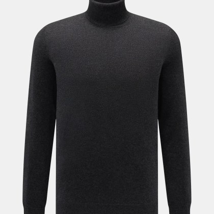 von Braun - Herren - Cashmere Rollkragenpullover anthrazit meliert von Braun - Herren - Cashmere Rollkragenpullover anthrazit meliert