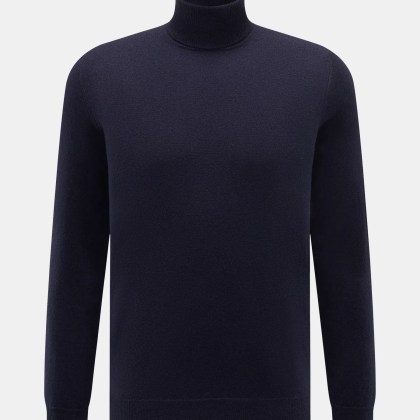 von Braun - Herren - Cashmere Rollkragenpullover navy von Braun - Herren - Cashmere Rollkragenpullover navy