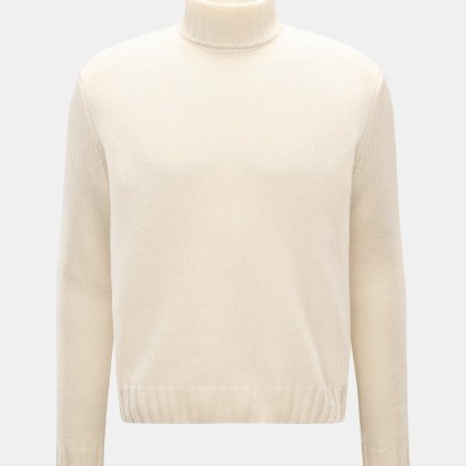 04651/ A trip in a bag - Herren - Cashmere Rollkragenpullover creme 04651/ A trip in a bag - Herren - Cashmere Rollkragenpullover creme