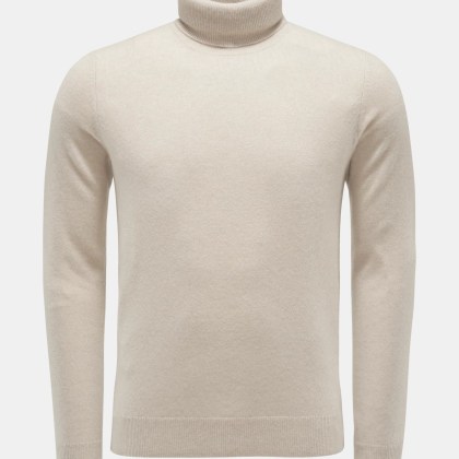 von Braun - Herren - Cashmere Rollkragenpullover beige von Braun - Herren - Cashmere Rollkragenpullover beige