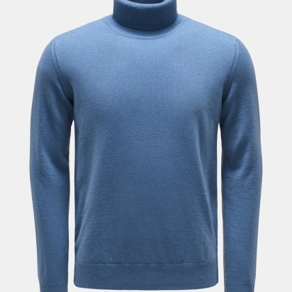 von Braun - Herren - Cashmere Rollkragenpullover rauchblau von Braun - Herren - Cashmere Rollkragenpullover rauchblau