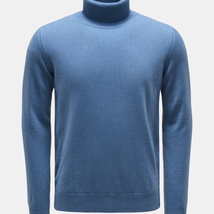 von Braun - Herren - Cashmere Rollkragenpullover rauchblau von Braun - Herren - Cashmere Rollkragenpullover rauchblau
