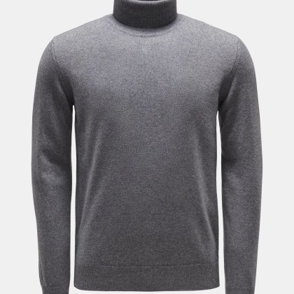 von Braun - Herren - Cashmere Rollkragenpullover grau von Braun - Herren - Cashmere Rollkragenpullover grau