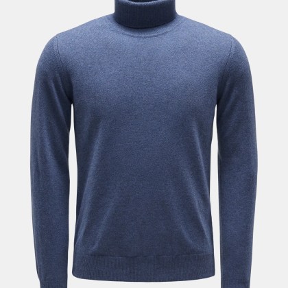 von Braun - Herren - Cashmere Rollkragenpullover graublau von Braun - Herren - Cashmere Rollkragenpullover graublau