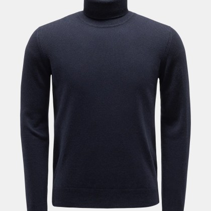 von Braun - Herren - Cashmere Rollkragenpullover navy von Braun - Herren - Cashmere Rollkragenpullover navy