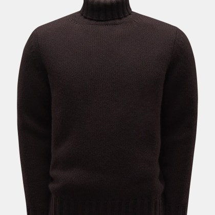 Drumohr - Herren - Cashmere Rollkragenpullover dunkelbraun Drumohr - Herren - Cashmere Rollkragenpullover dunkelbraun