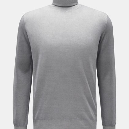 Zanieri - Herren - Feinstrick-Rollkragenpullover hellgrau Zanieri - Herren - Feinstrick-Rollkragenpullover hellgrau